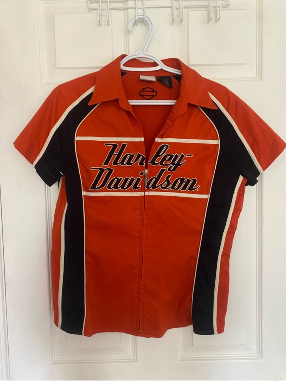 Authentic Harley-Davidson Orange Short Sleeve Racing Shirt